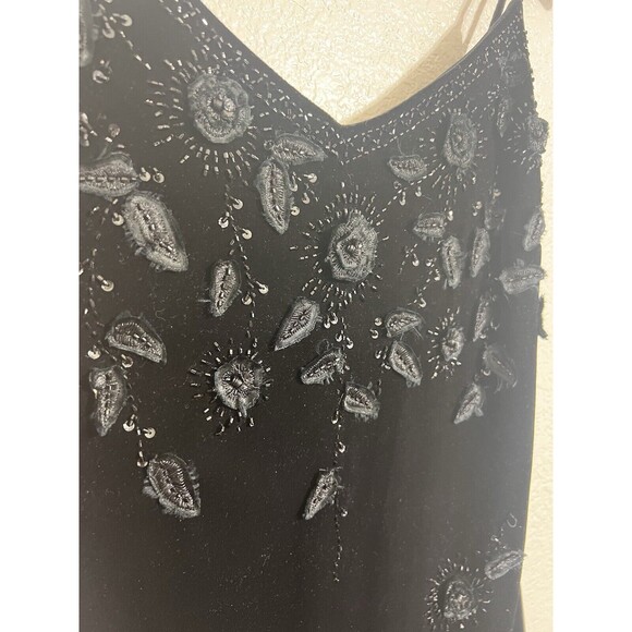 Vintage Xscape Velvet Stretch Flare Hem Maxi Black Y2K Whimsigoth Dress Size 6 - Picture 5 of 13